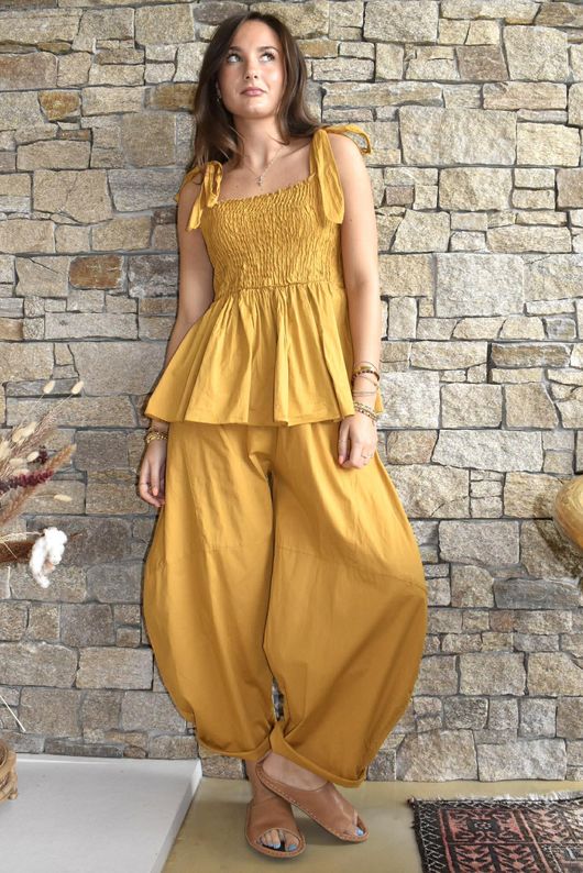 Paloma Bandeau Cami Mustard